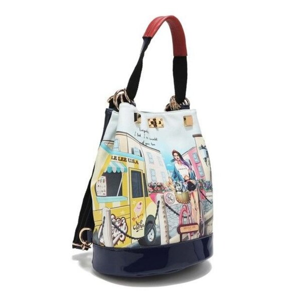 NICOLE LEE MULTIFUNCTIONAL BUCKET BAG BACKPACK main image 7